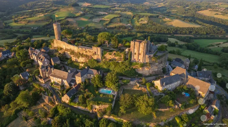 Turenne, a fortified village with a ruined castle on a steep hill